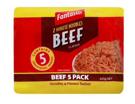 Fantastic Beef Flavour 2 Minute Noodles 425g