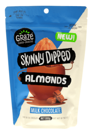 Graze Skinny Dipped Milk Chocolate Almonds 300g
