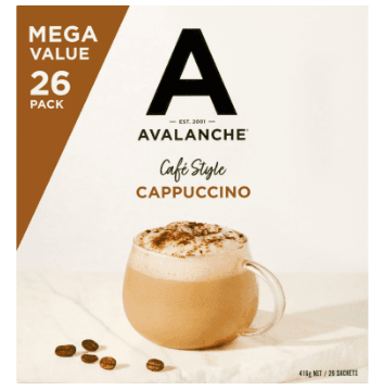 Avalanche Cafe Style Cappuccino Coffee Sachets 26 x 16g