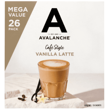 Avalanche Cafe Style Vanilla Latte Coffee Sachets 26 x 16g