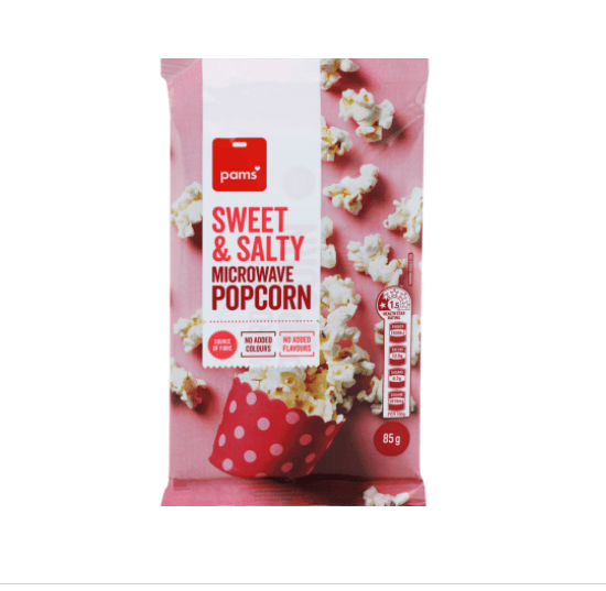 Pams Sweet & Salty Microwave Popcorn 85g