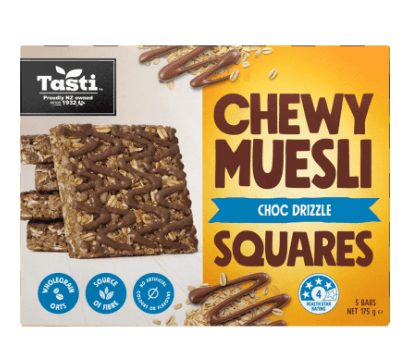 Tasti Choc Drizzle Chewy Muesli Squares 175g