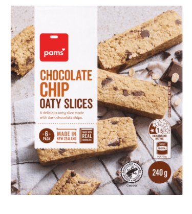 Pams Chocolate Chip Oaty Slices 6 x 40g