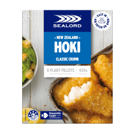 Sealord Hoki Classic Crumb Flaky Fillets 425g