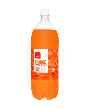 Pams Orange Flavoured Soft Drink 1.5l