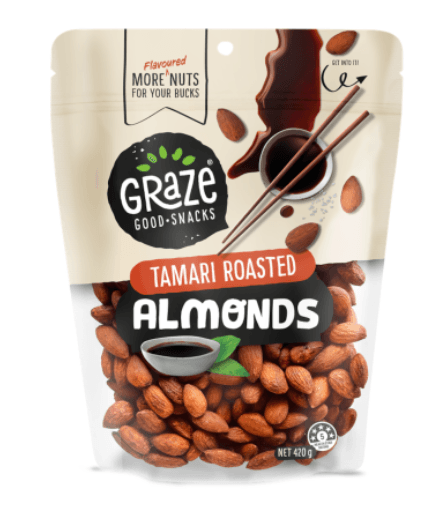 Graze Tamari Roasted Almonds 455g