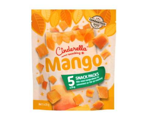 Cinderella Mango Snack Packs 5 x 25g
