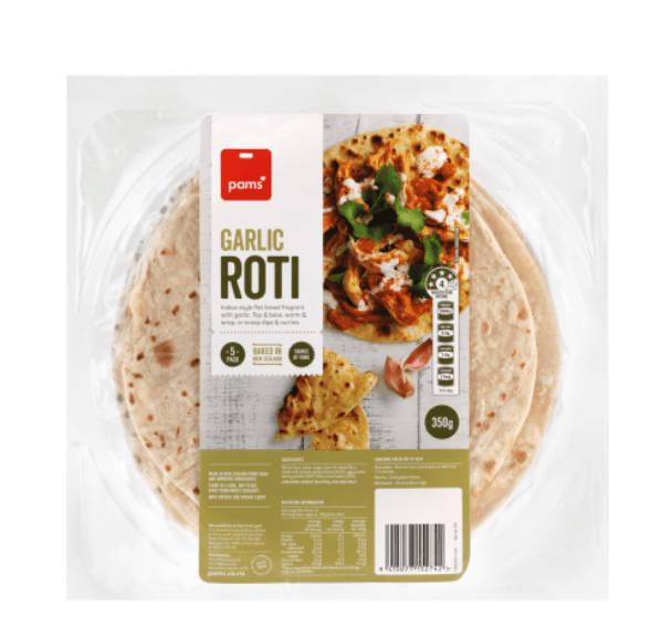 Pams Garlic Roti 5pk