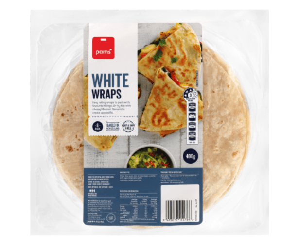 Pams White Wraps 8pk