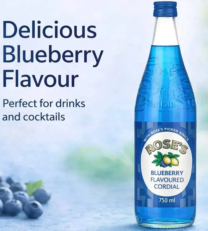 Brookes Roses Cordial - Blueberry 750ml