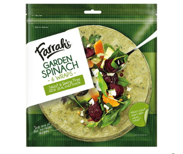 Farrah's Wraps Garden Spinach 6pk
