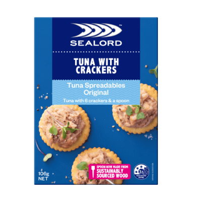 Sealord Tuna Sensations Spreadables Original Tuna With Crackers 106g