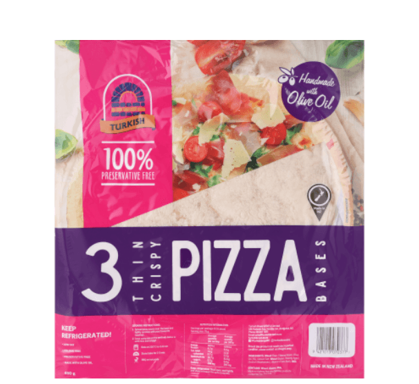 Turkish Bread Thin Crispy Pizza Bases 3 x 150g