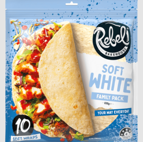 Rebel Bakehouse Soft White Family Pack Wraps 10 x 63g