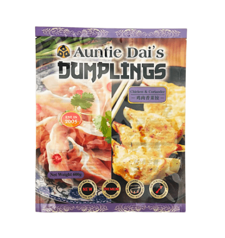 Auntie Dai's Chicken & Coriander Dumplings 600g