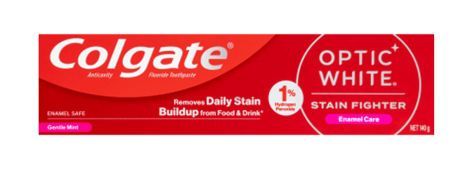Colgate Optic White Stain Fighter Enamel Care Toothpaste 140g