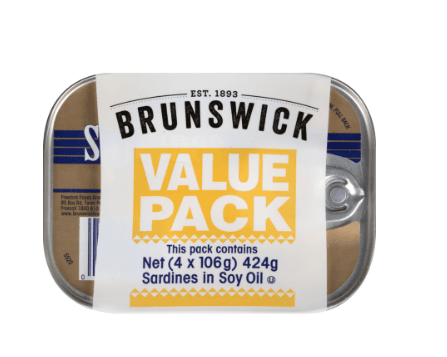 Brunswick Sardines In Soy Oil 4pk