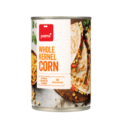 Pams Whole Kernel Corn 410g