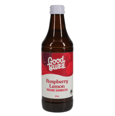 Good Buzz Raspberry Lemon Organic Kombucha 328ml