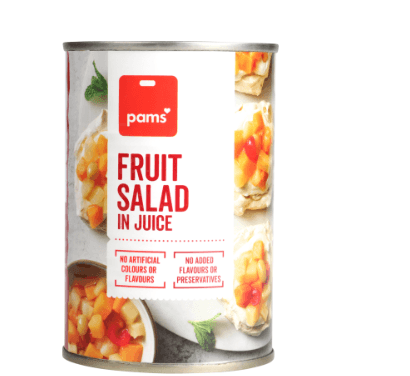 Pams Fruit Salad In Juice 410g
