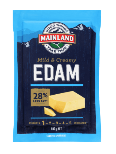 Mainland Mild & Creamy Edam Cheese 500g