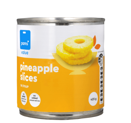 Pams Value Pineapple Slices In Syrup 425g