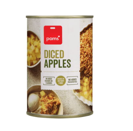Pams Diced Apples 380g