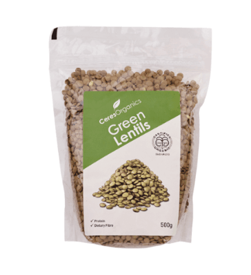 Ceres Organics Green Lentils 500g