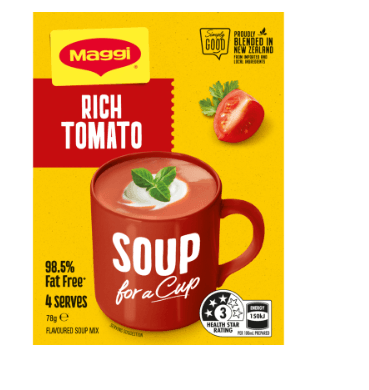 Maggi Rich Tomato Soup For A Cup Sachet 4 x 19.5g