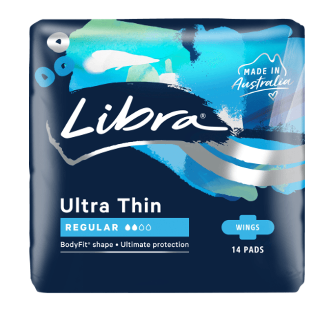 Libra Ultra Thin Regular Pads With Wings 14pk