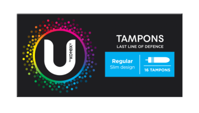 U By Kotex Regular Slim Tampons 16pk