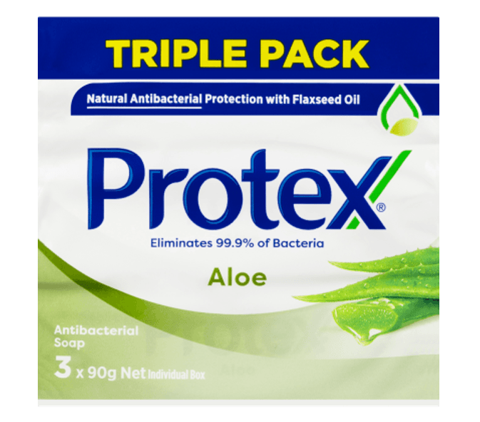 Protex Antibacterial Protection With Aloe Extracts Bar Soap 3 x 90g