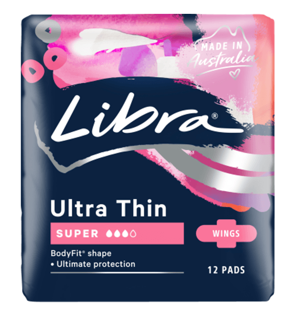 Libra Ultra Thin Super Pads With Wings 12pk