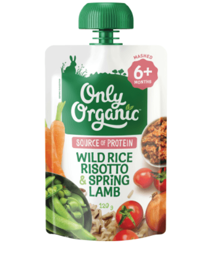 Only Organic Wild Rice Risotto & Spring Lamb 6+ Months 120g