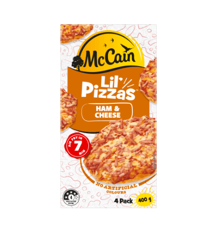 McCain Ham & Cheese Lil' Pizzas 4 x 100g