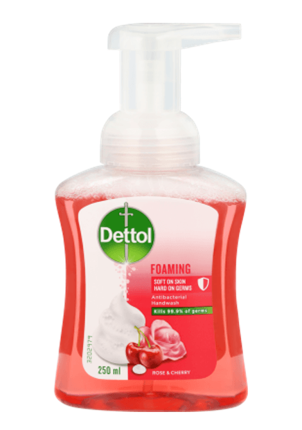 Dettol Foaming Rose & Cherry Hand Wash Pump 250ml