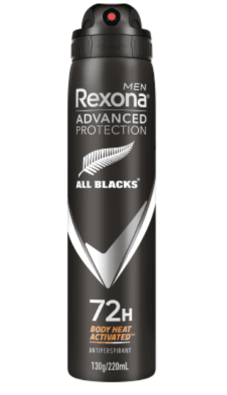 Rexona Men Advanced Protection All Blacks 72Hr Antiperspirant Deodorant 220ml