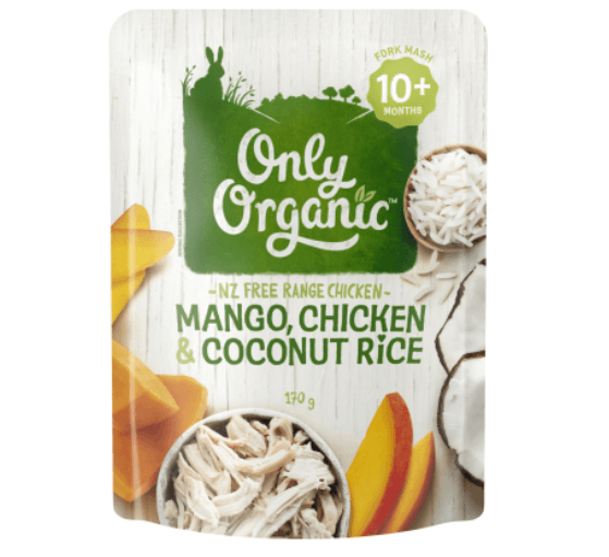 Only Organic Mango Chicken & Coconut Rice 10+ Months 170g