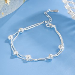 Radiant Sphere Double-Layer Bracelet