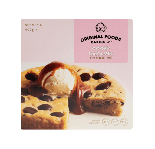 Original Foods Baking Co Gooey Caramel Cookie Pie 400g