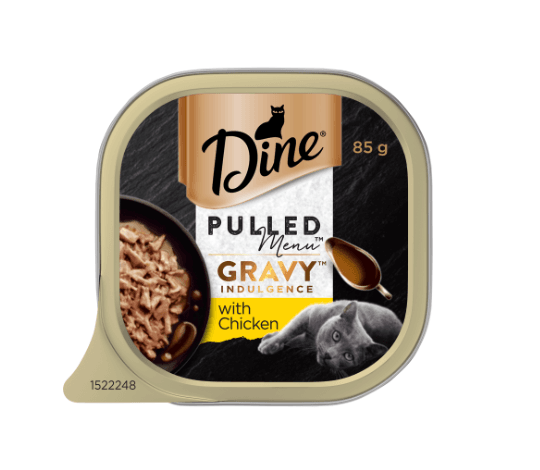 Dine Pulled Menu Gravy Indulgence With Chicken Wet Cat Food 85g