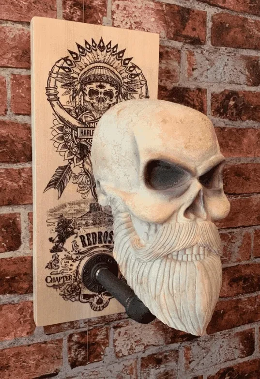Motorcycle Helmet Holder Skull