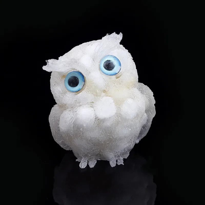 Natural Crystal Gemstone Owl Ornaments