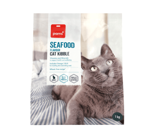 Pams Seafood Flavour Cat Kibble 1kg