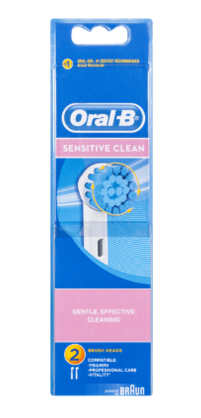 Oral-B Sensitive Clean Replacement Brush Heads 2pk