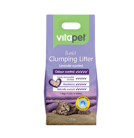 VitaPet Purrfit Lavender Scented Clumping Litter 7l