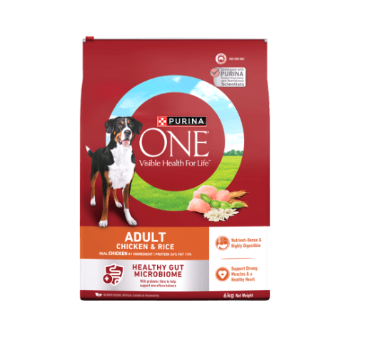 Purina ONE Adult Chicken & Rice Dry Dog Food 6kg