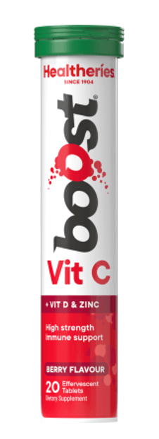 Healtheries Boost Vit C Berry Flavour Effervescent Tablets 20pk