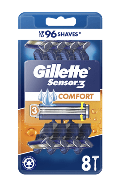 Gillette Sensor3 Comfort Disposable Razors 8pk