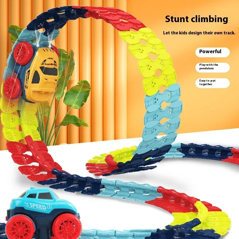 Changeable Track with LED Light-up Race Car